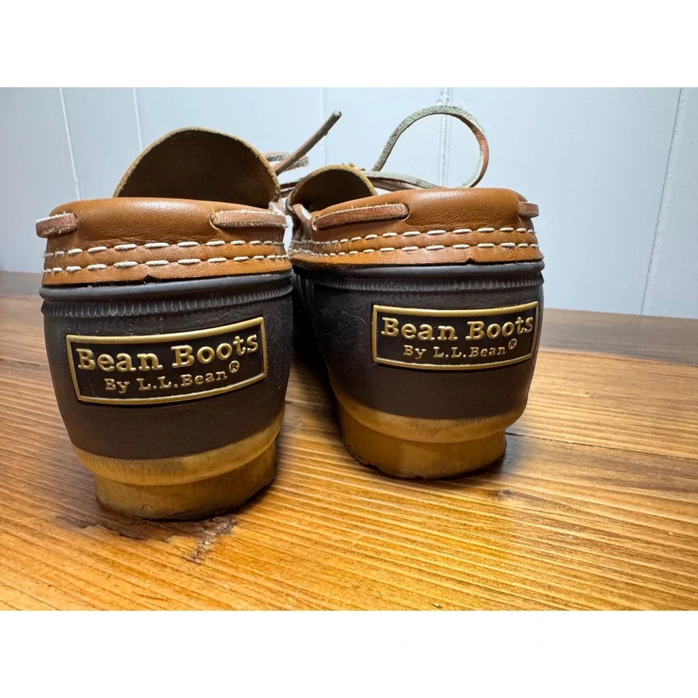 L.L.Bean‎ Bean Boots Rubber Mocs Duck Shoes Brown Leather Men's 7/Women's 8- 8.5